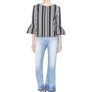 Medium Alice + Olivia Bernice Ruffle Sleeve Top